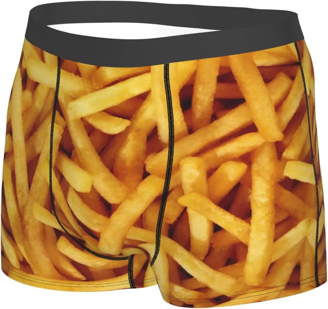Mens Boxer Briefs Comfortable Breathable Underwear (Popcorn,)