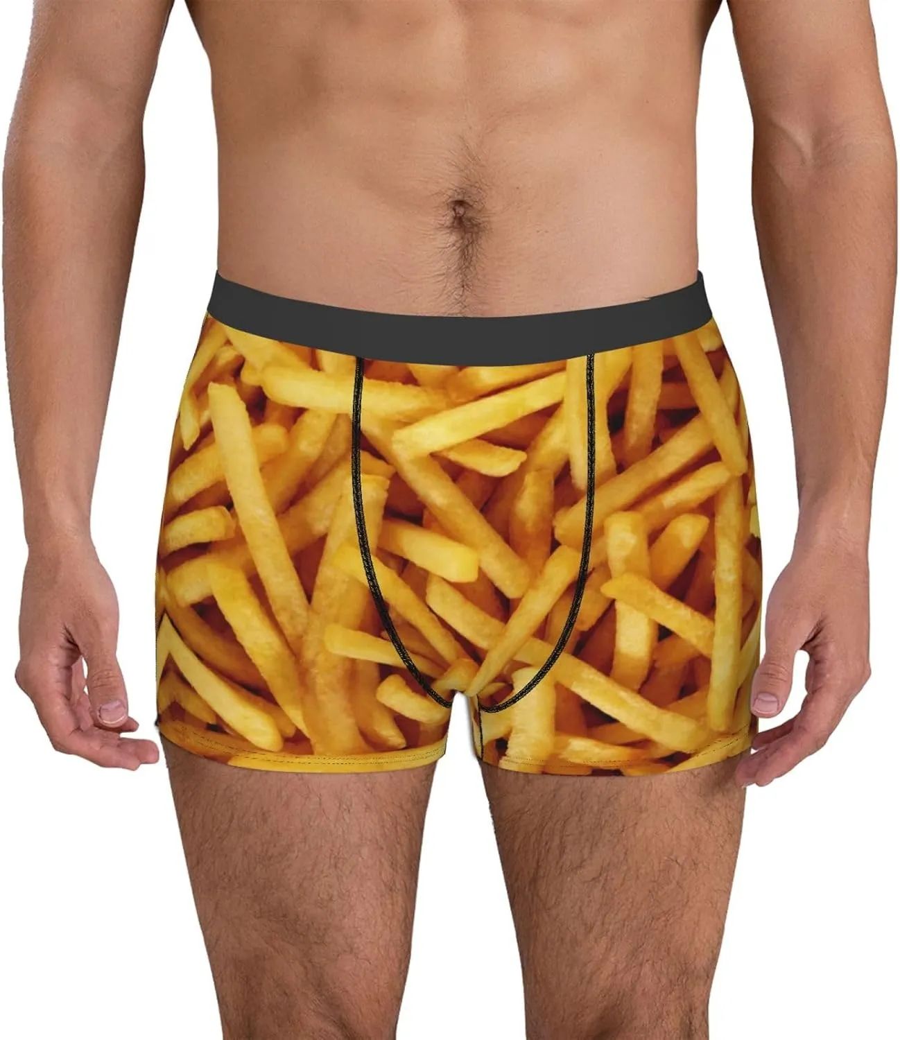 Mens Boxer Briefs Comfortable Breathable Underwear (Popcorn,)