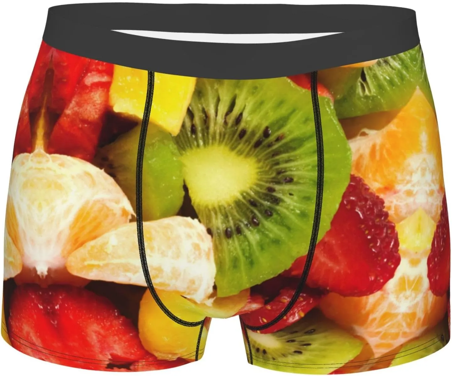 Mens Boxer Briefs Comfortable Breathable Underwear (Popcorn,)