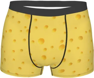 Mens Boxer Briefs Comfortable Breathable Underwear (Popcorn,)
