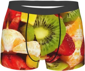 Mens Boxer Briefs Comfortable Breathable Underwear (Popcorn,)