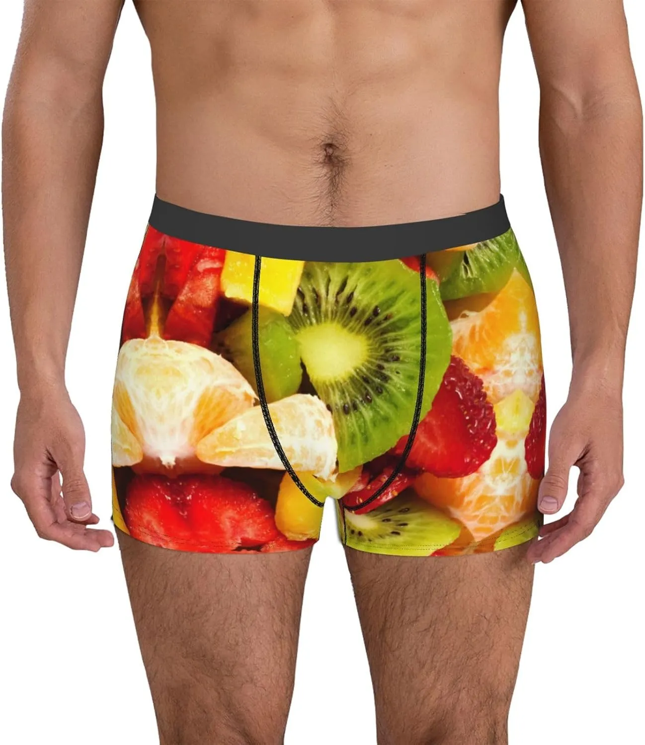Mens Boxer Briefs Comfortable Breathable Underwear (Popcorn,)