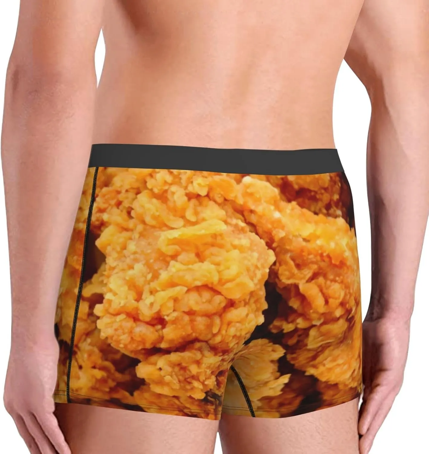 Mens Boxer Briefs Comfortable Breathable Underwear (Popcorn,)