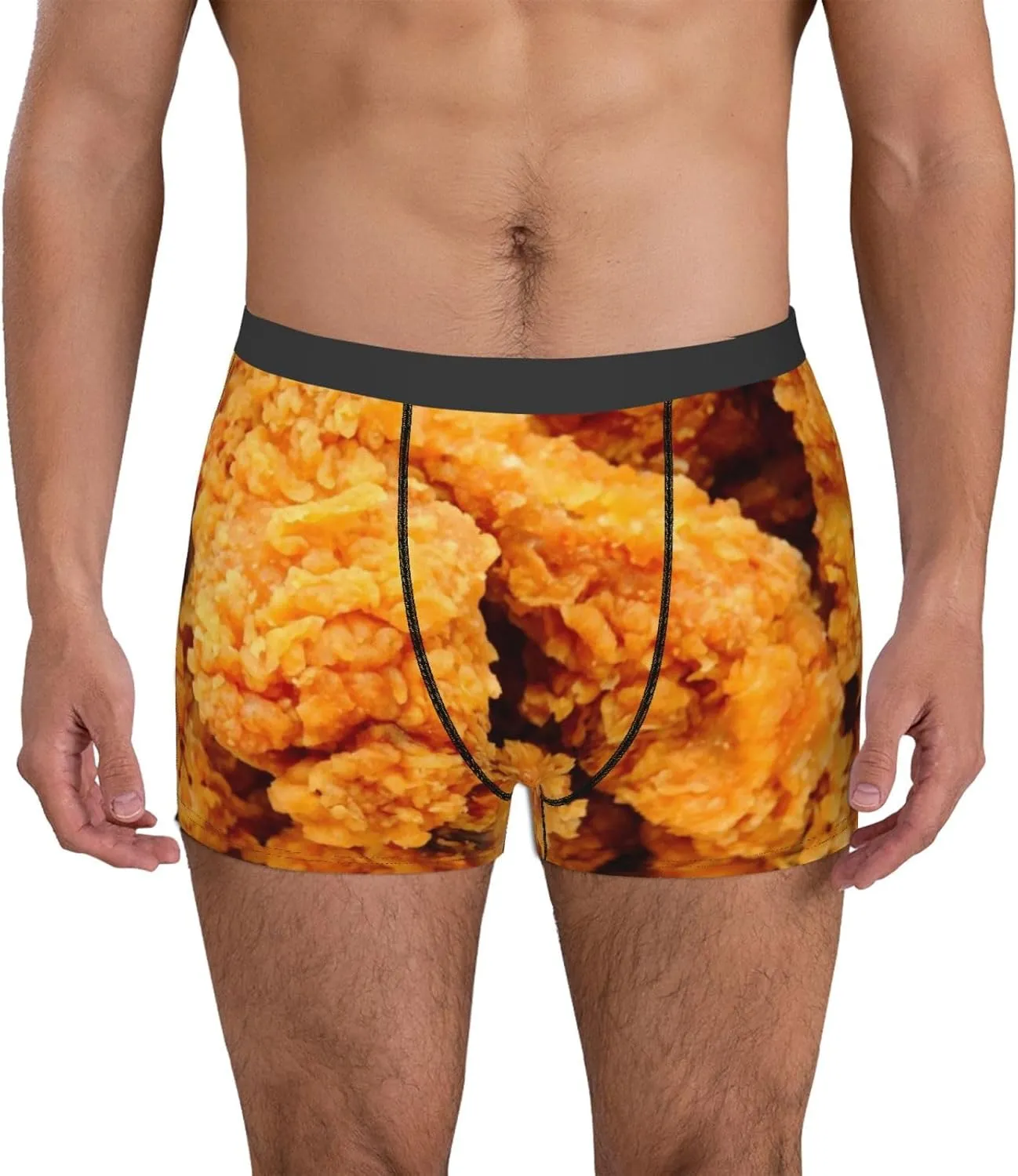 Mens Boxer Briefs Comfortable Breathable Underwear (Popcorn,)