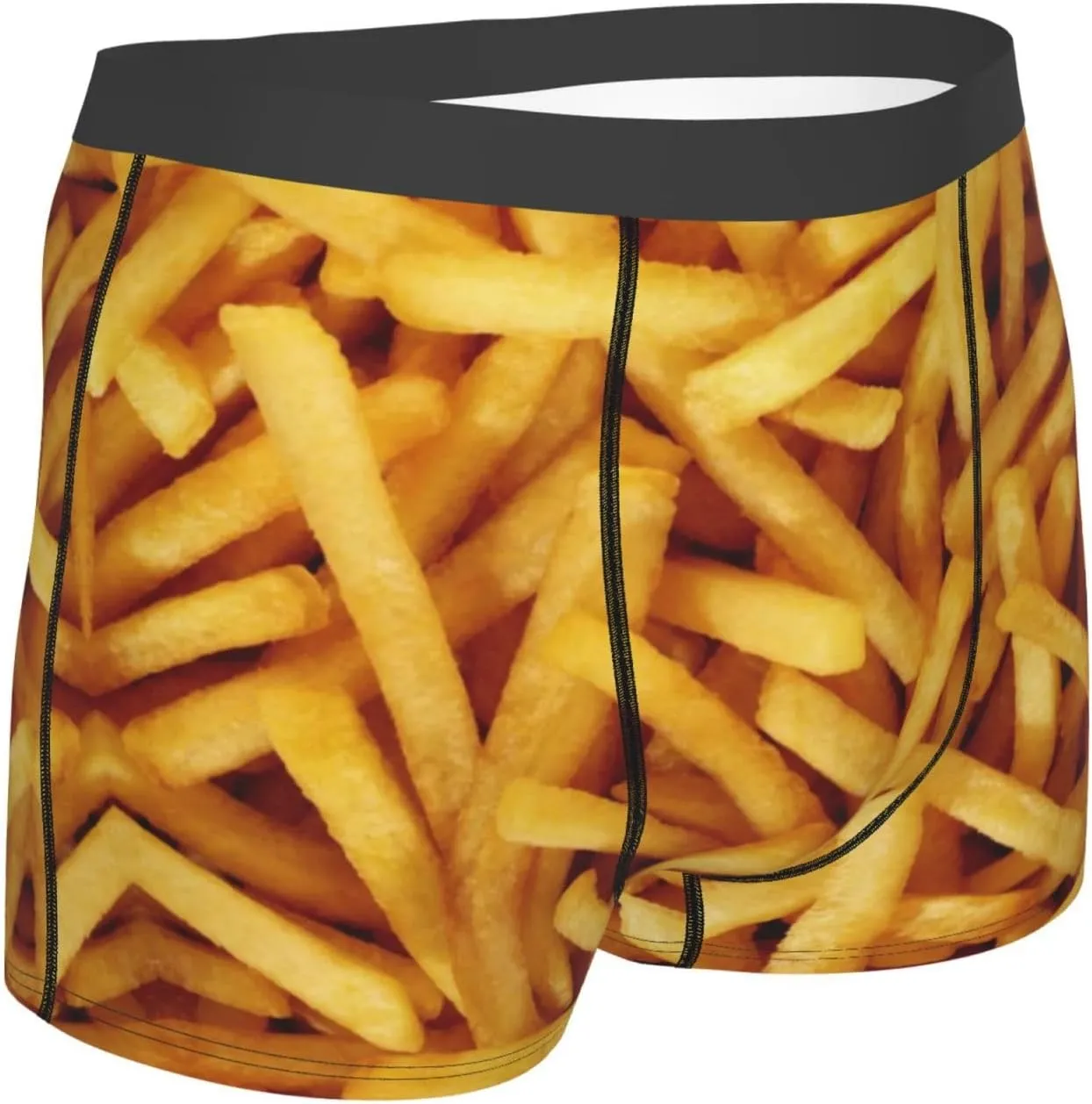 Mens Boxer Briefs Comfortable Breathable Underwear (Popcorn,)