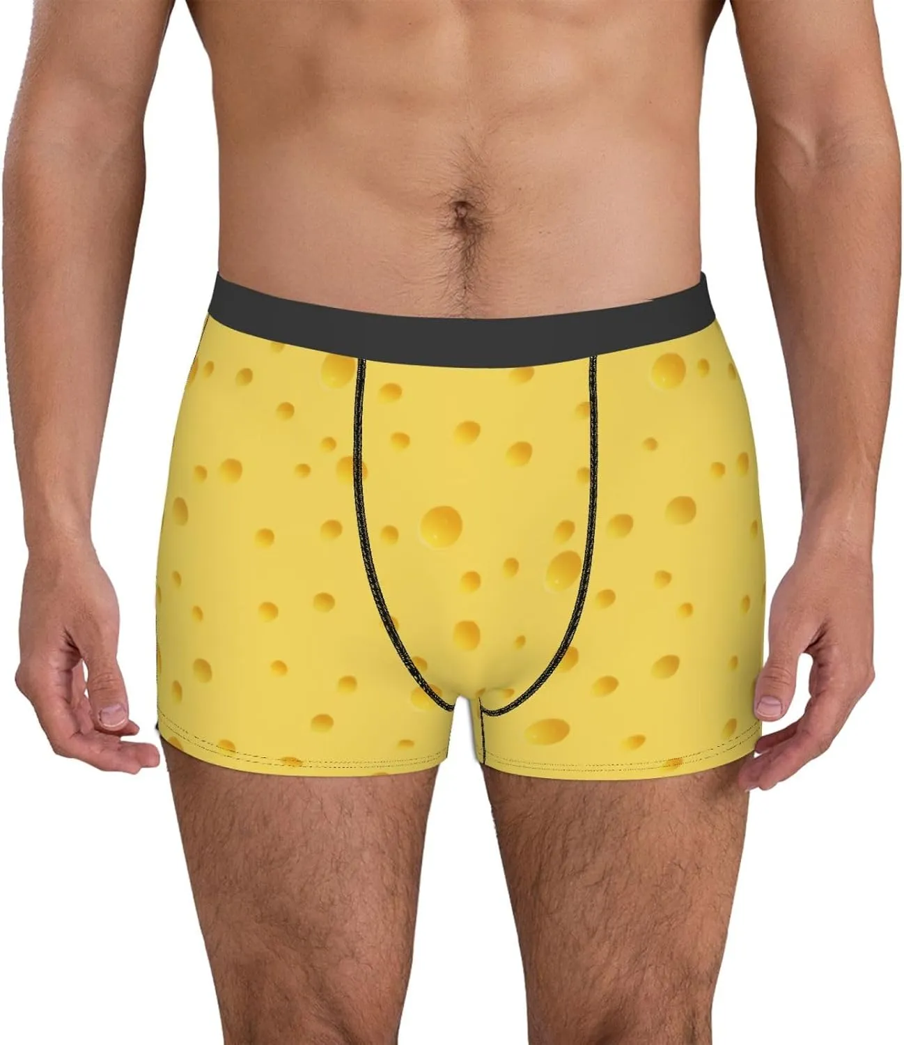 Mens Boxer Briefs Comfortable Breathable Underwear (Popcorn,)