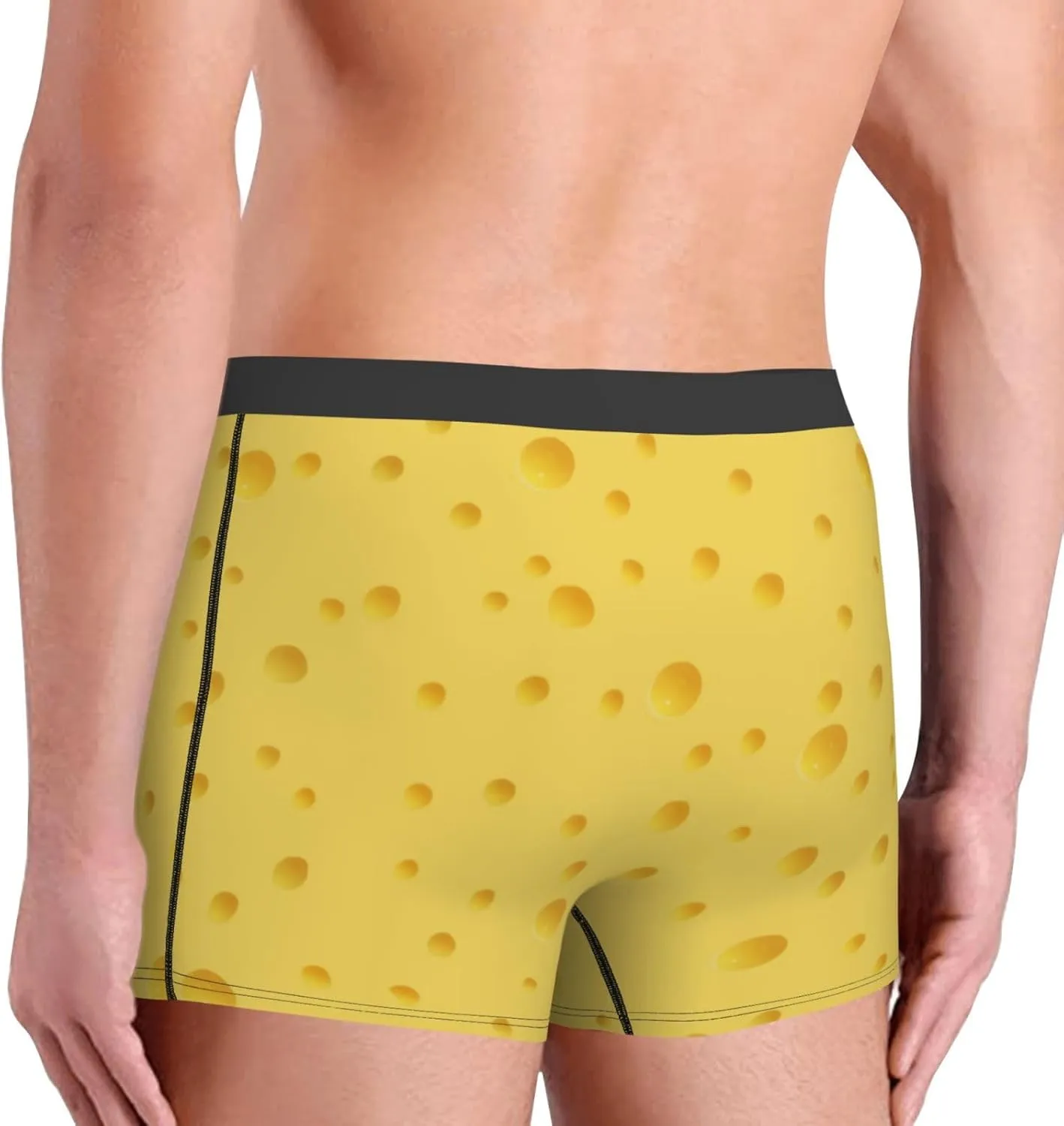 Mens Boxer Briefs Comfortable Breathable Underwear (Popcorn,)