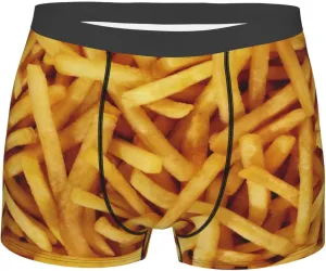 Mens Boxer Briefs Comfortable Breathable Underwear (Popcorn,)