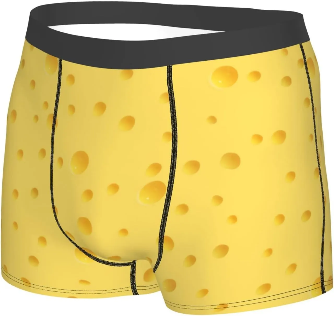 Mens Boxer Briefs Comfortable Breathable Underwear (Popcorn,)