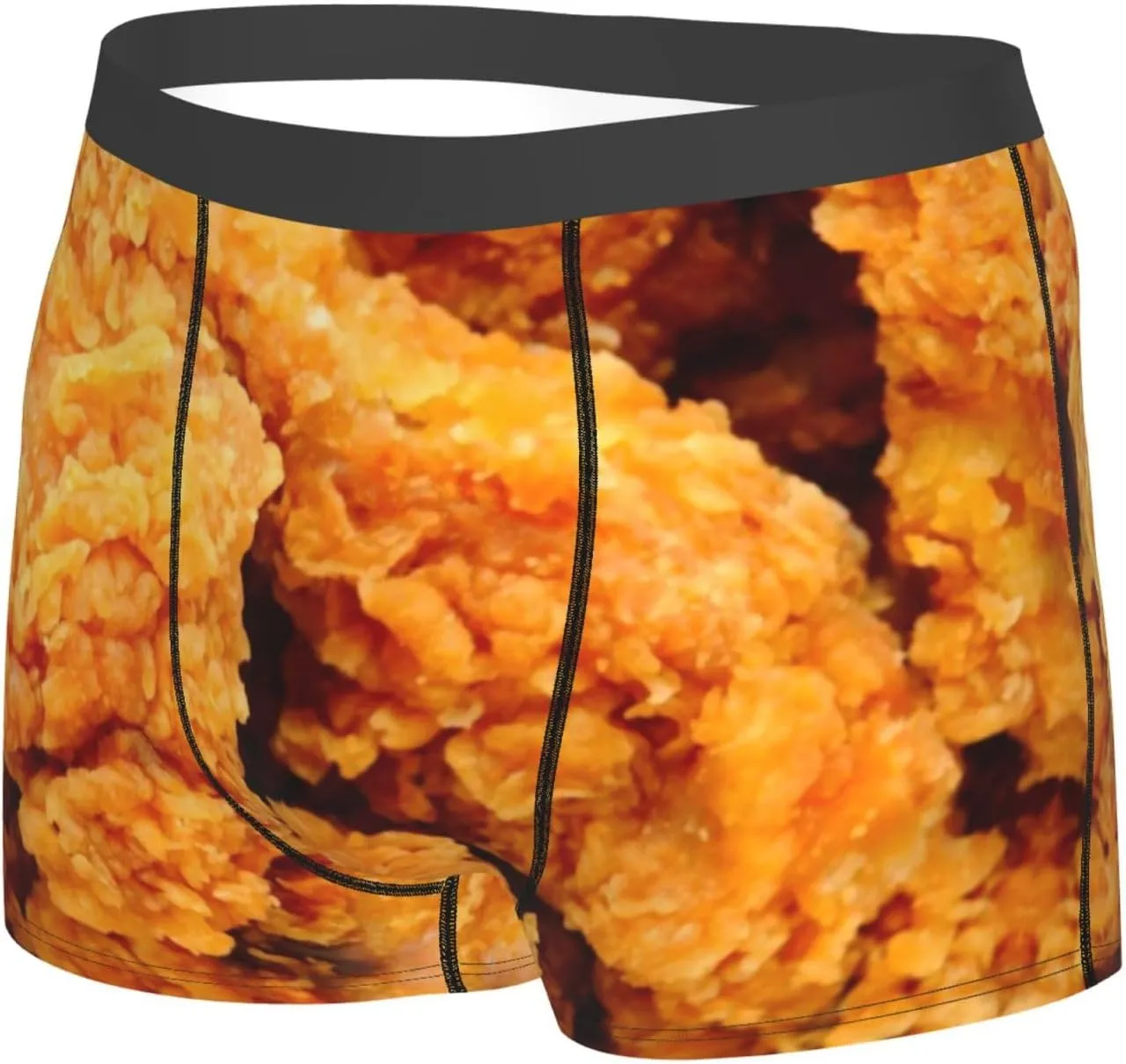 Mens Boxer Briefs Comfortable Breathable Underwear (Popcorn,)