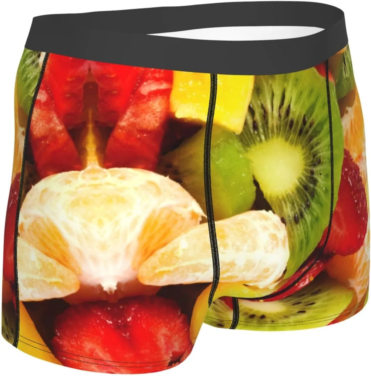 Mens Boxer Briefs Comfortable Breathable Underwear (Popcorn,)
