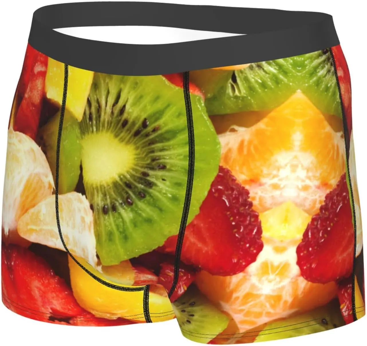Mens Boxer Briefs Comfortable Breathable Underwear (Popcorn,)