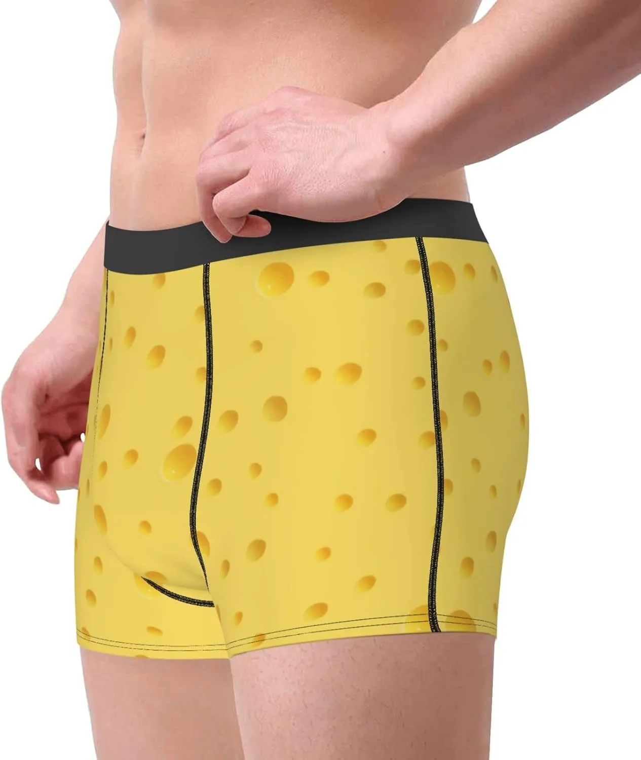 Mens Boxer Briefs Comfortable Breathable Underwear (Popcorn,)