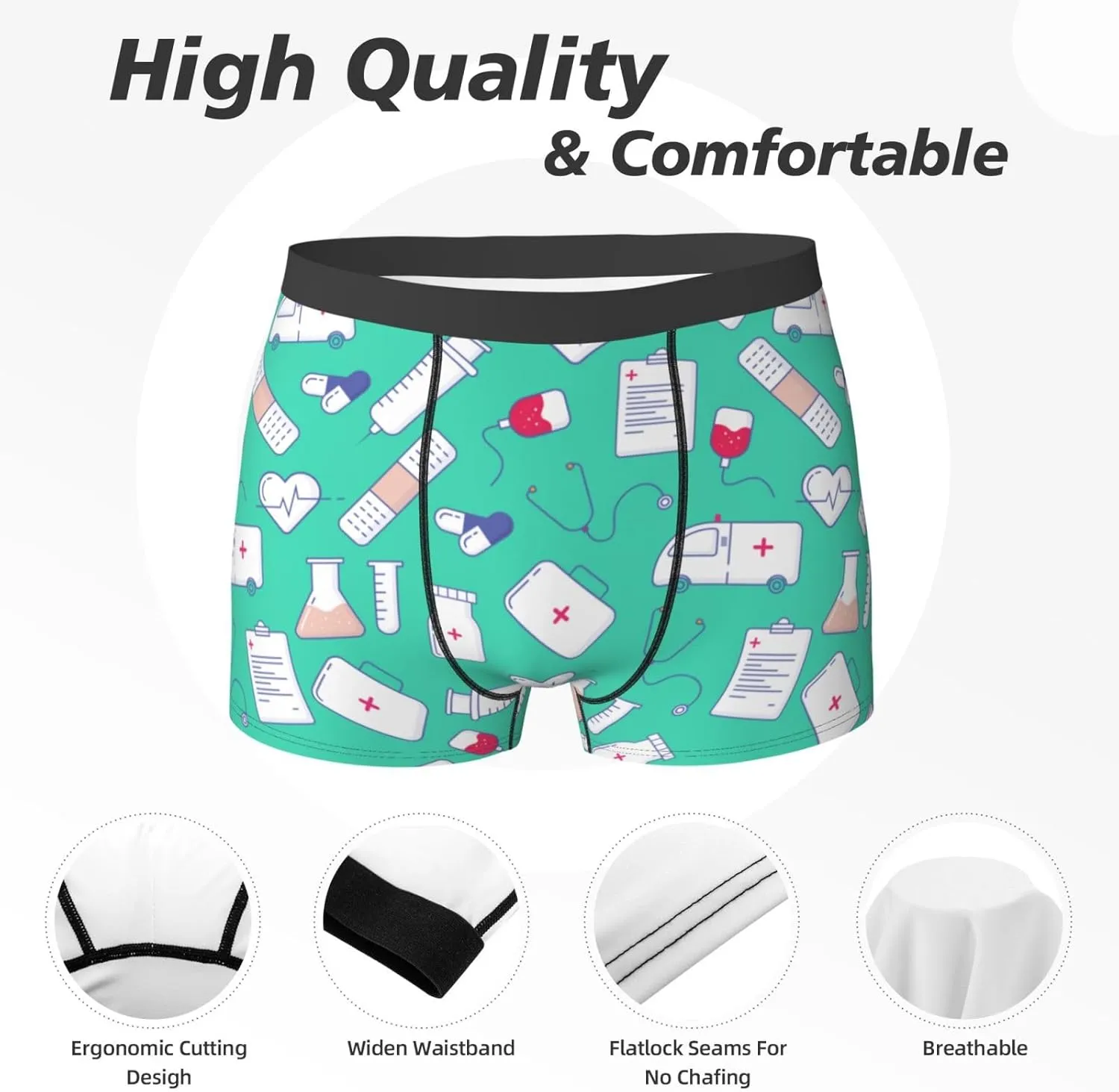 Men'S Boxer Briefs Soft Breathable Stretch Underwear