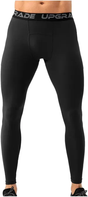 Men's Compression Leggings Athletic Compression Pants with Phone Pockets Running Baselayer Long Johns Workout Pants