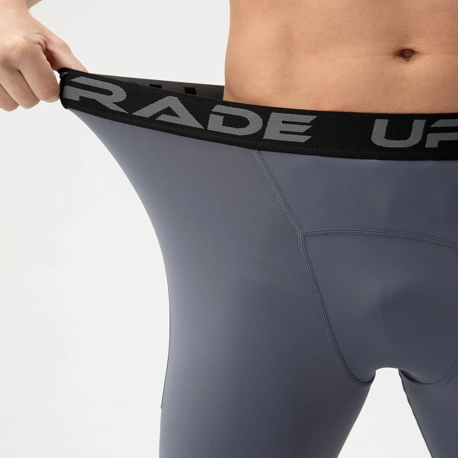 Men's Compression Leggings Athletic Compression Pants with Phone Pockets Running Baselayer Long Johns Workout Pants