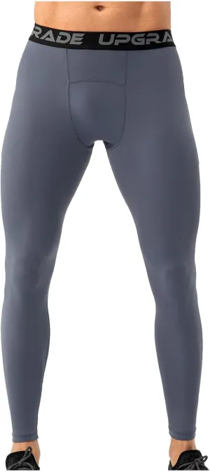 Men's Compression Leggings Athletic Compression Pants with Phone Pockets Running Baselayer Long Johns Workout Pants