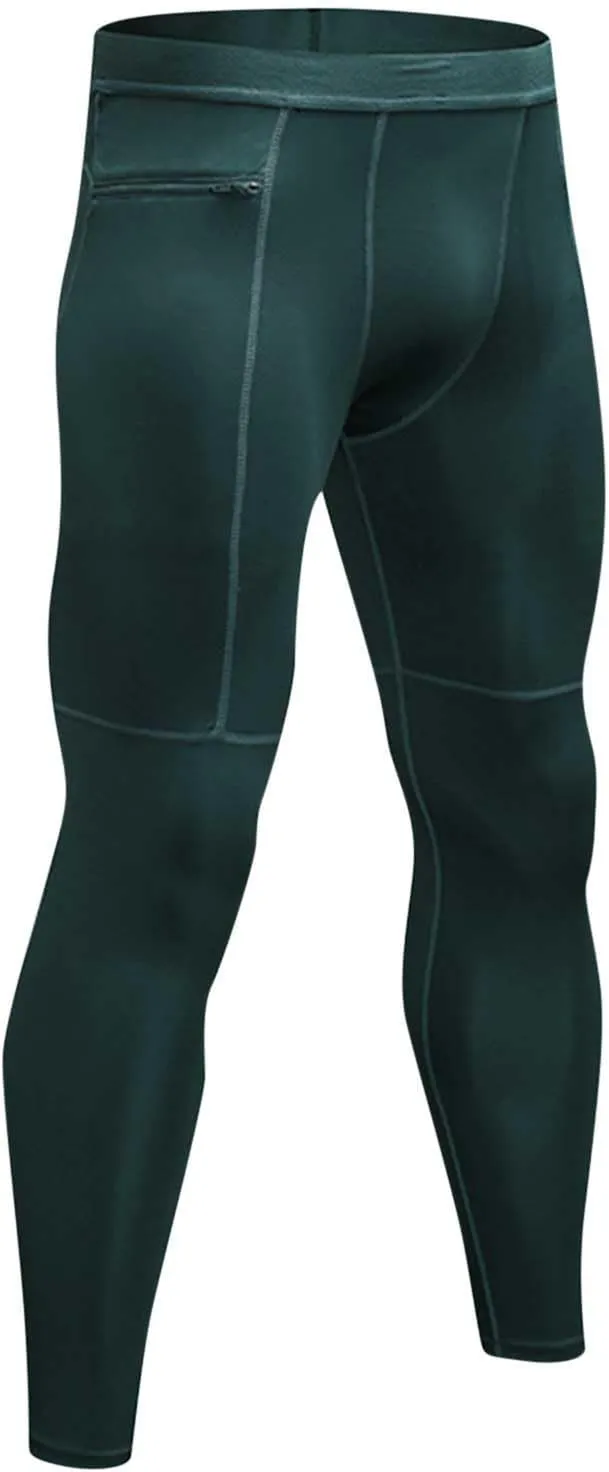 Men's Compression Pants Leggings Athletic Workout Basketball Baselayer Pants Thermal Premium Running Sports Tights