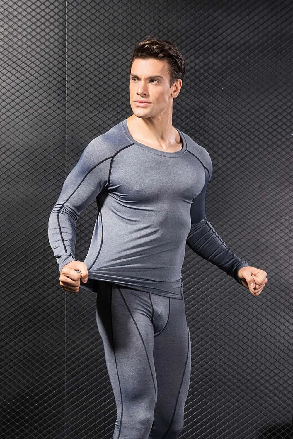 Mens Compression Set Compression Shirts and Pants Men Sports Workout Running Leggings Base Layer Athletic