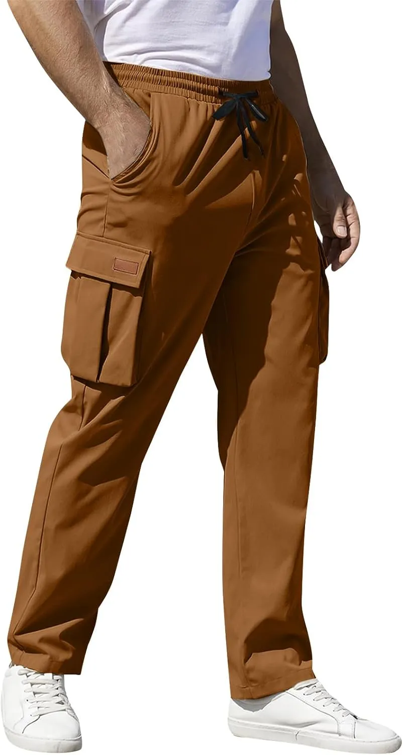 Mens Lightweight Sweatpants Pockets Tactical Stretch Baggy Lightweight Casual Sweatpants Joggers