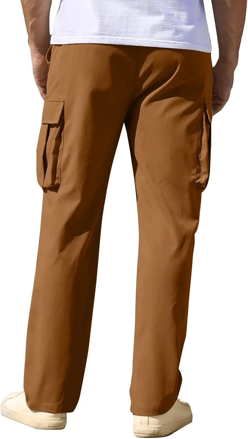 Mens Lightweight Sweatpants Pockets Tactical Stretch Baggy Lightweight Casual Sweatpants Joggers
