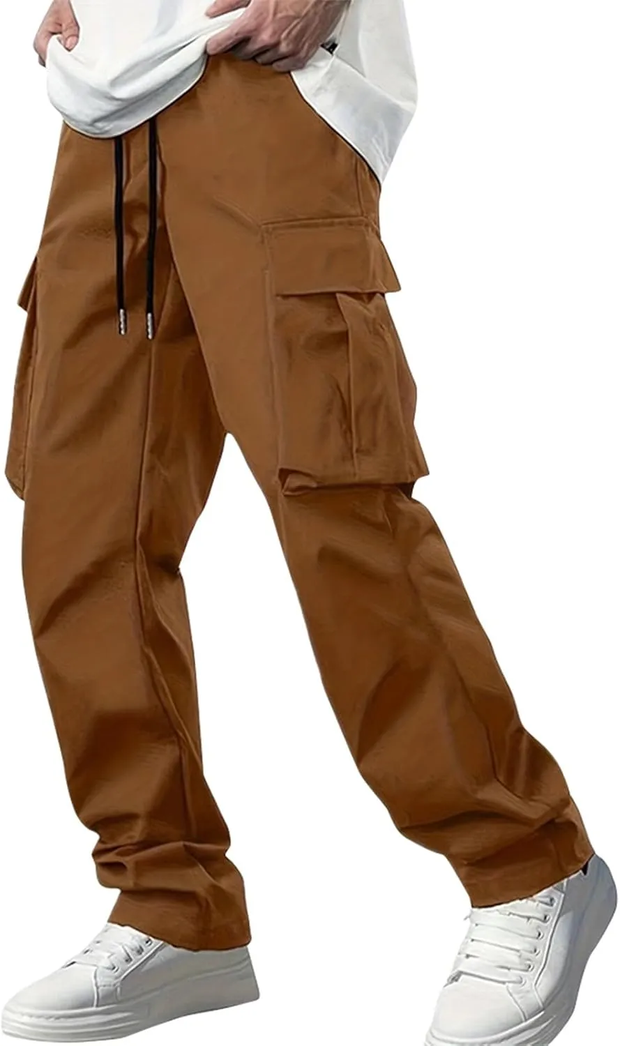 Mens Lightweight Sweatpants Pockets Tactical Stretch Baggy Lightweight Casual Sweatpants Joggers