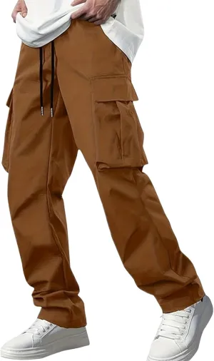 Mens Lightweight Sweatpants Pockets Tactical Stretch Baggy Lightweight Casual Sweatpants Joggers