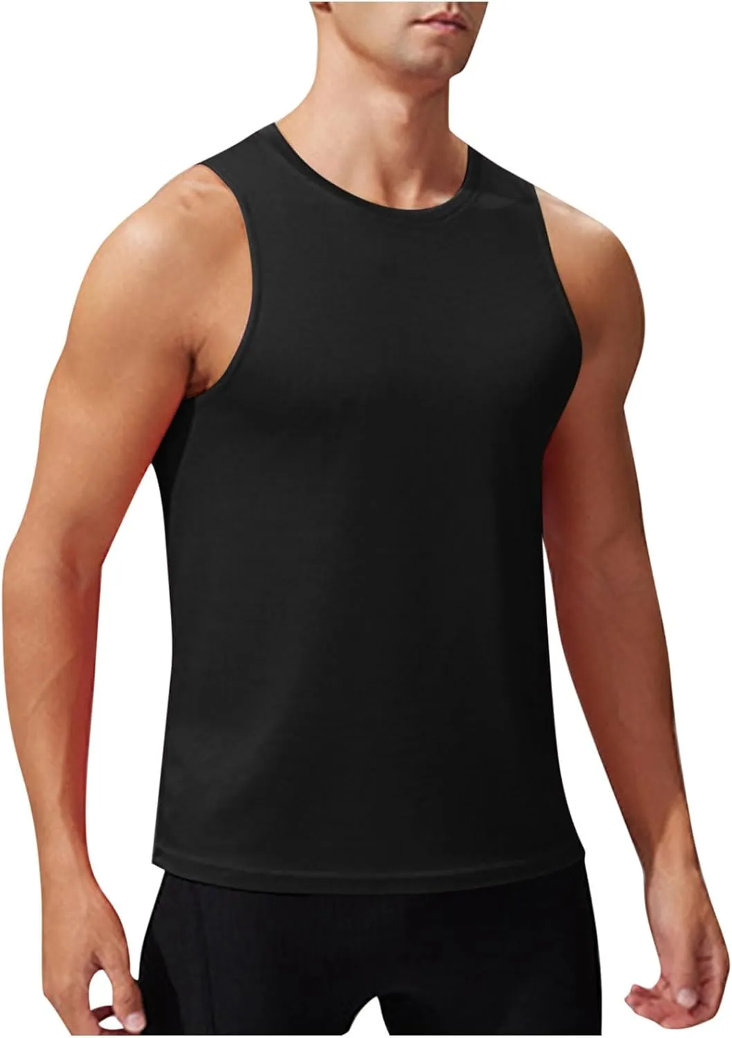 Mens Quick Dry Tank Tops Summer Gym Bodybuilding Muscle T Shirts Casual Sleeveless Sports Running Training Tees