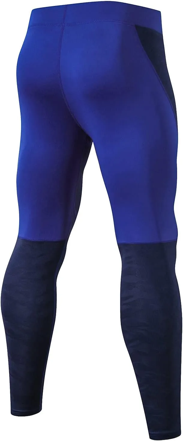 Men's Running Tights Workout Compression Leggings Hiking Jogging Pants Compression Bottoms Workout Quick Dry Trousers