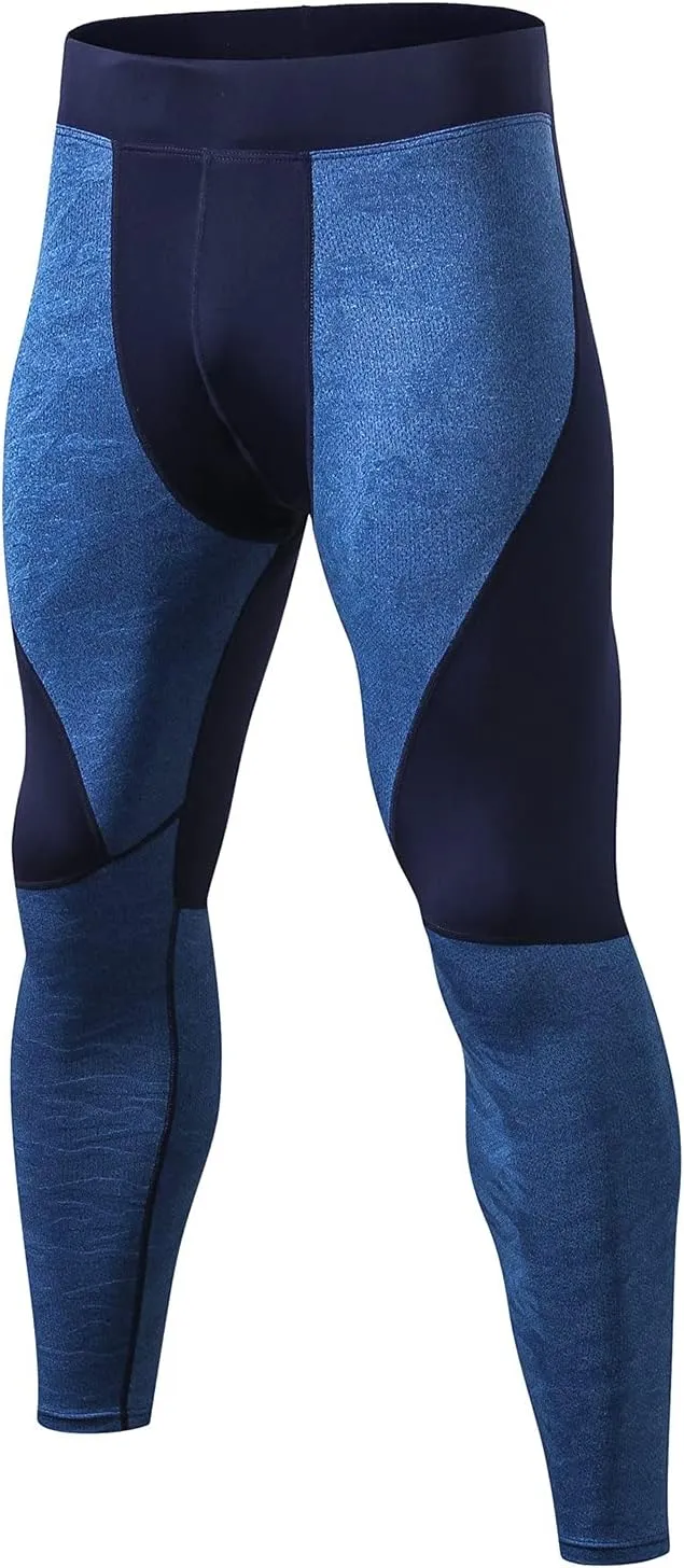 Men's Running Tights Workout Compression Leggings Hiking Jogging Pants Compression Bottoms Workout Quick Dry Trousers
