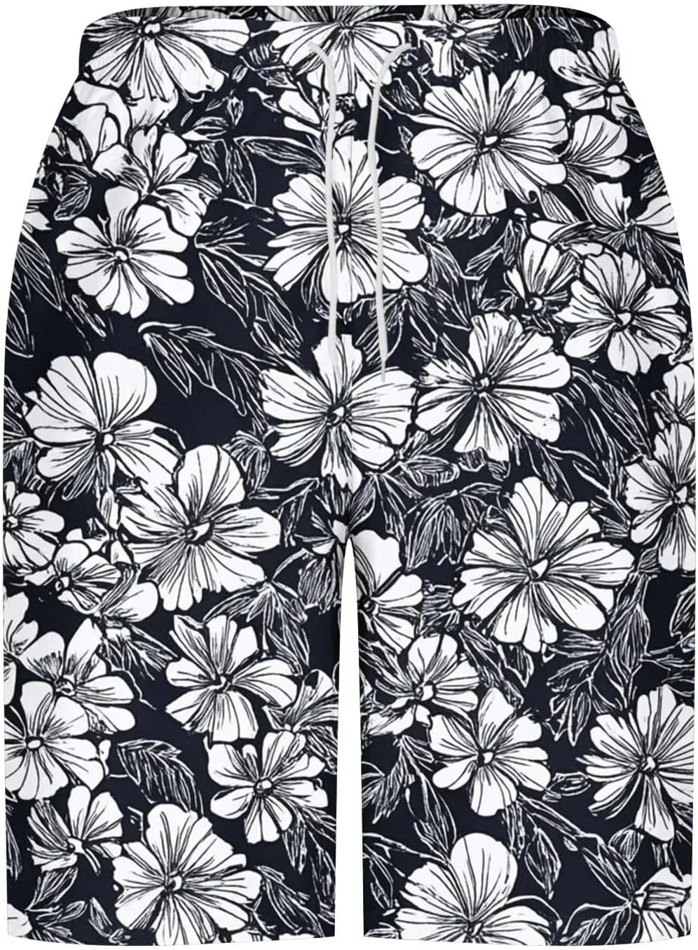 Mens Shorts Cotton Linen Shorts Elastic Waist Casual Cargo Shorts Lightweight Classic Fit Summer Beach Shorts