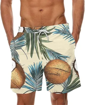 Mens Shorts Cotton Linen Shorts Elastic Waist Casual Cargo Shorts Lightweight Classic Fit Summer Beach Shorts