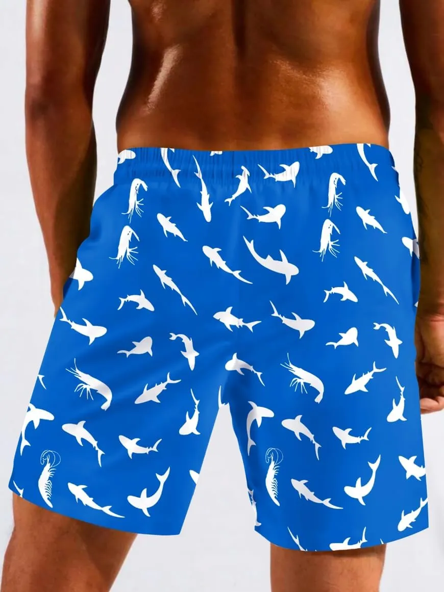 Men's Swim Trunk with Compression Liner Quick Dry Board Shorts