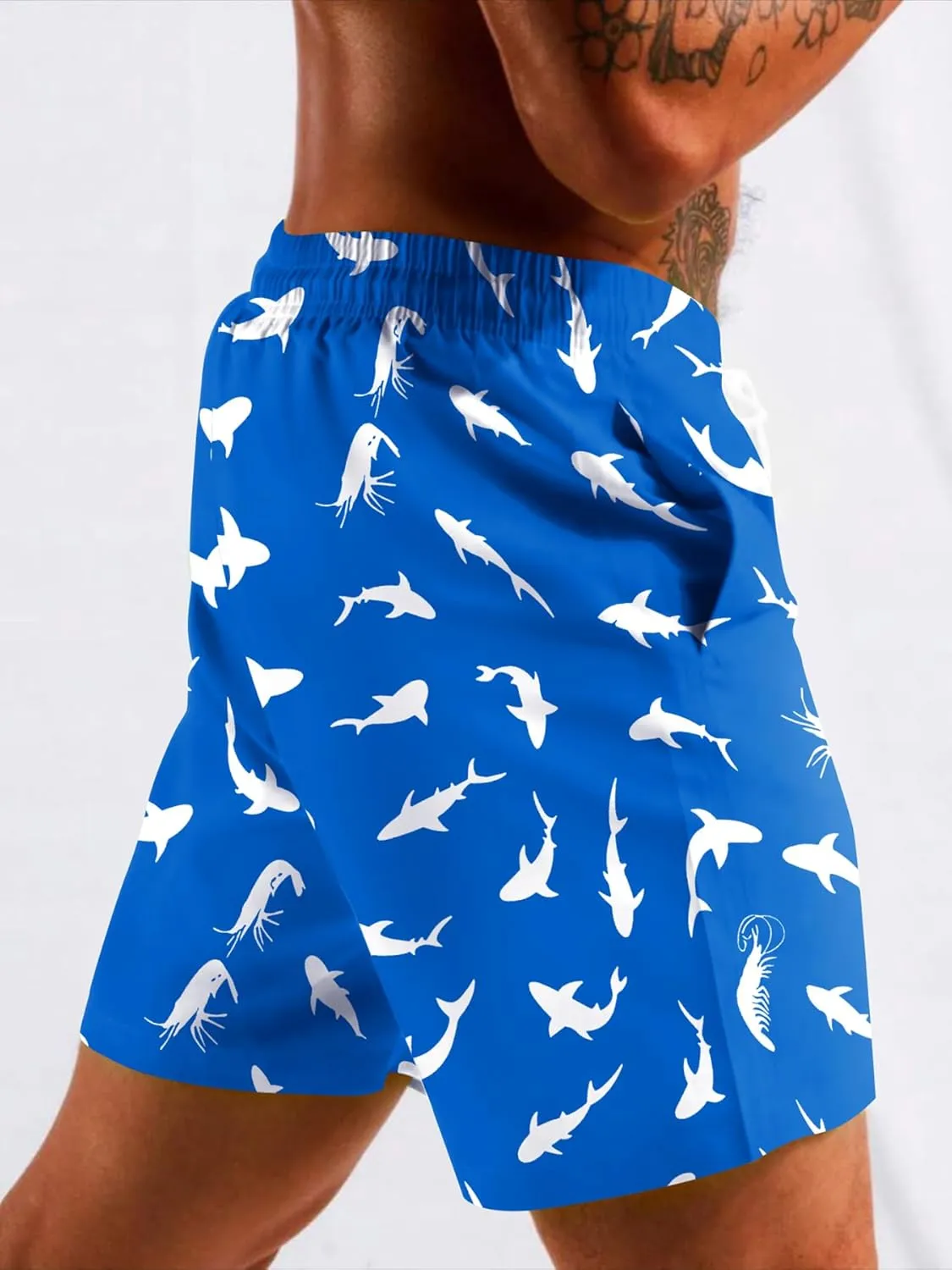 Men's Swim Trunk with Compression Liner Quick Dry Board Shorts