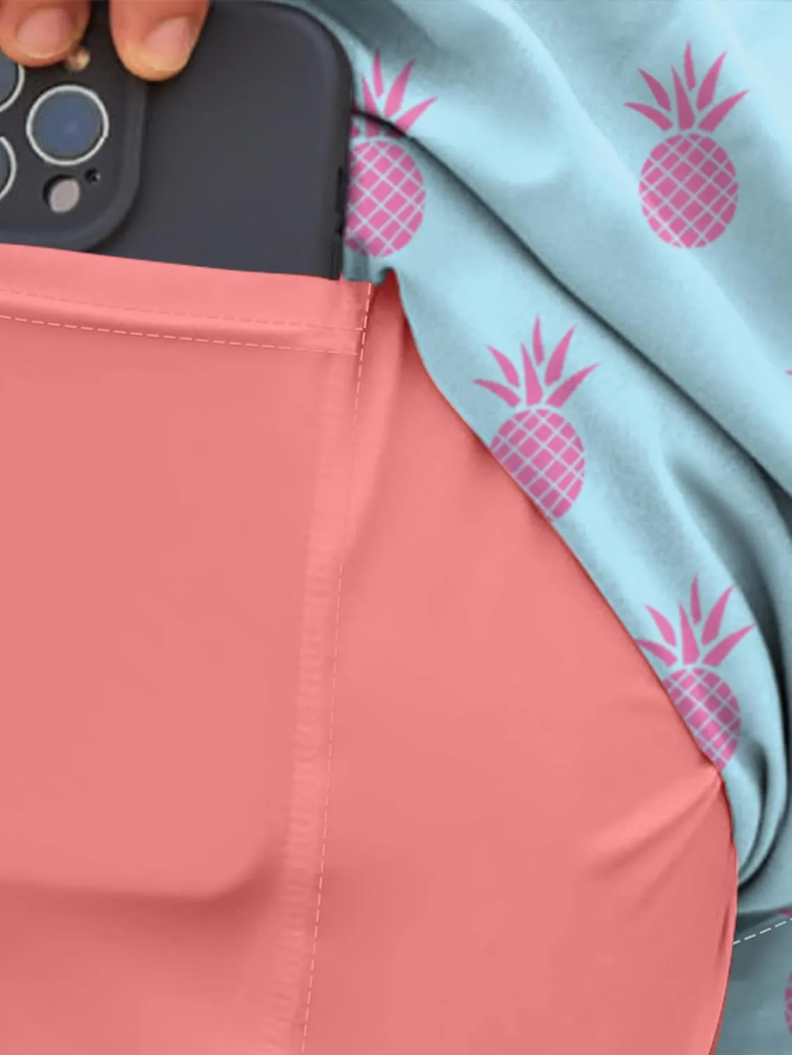 Men's Swim Trunk with Compression Liner Quick Dry Board Shorts