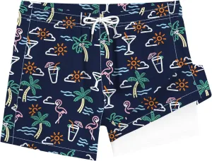 Men's Swim Trunk with Compression Liner Quick Dry Board Shorts