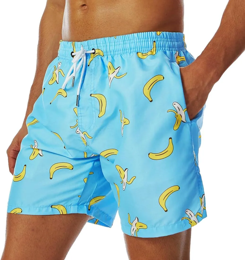 Men's Swim Trunks Quick Dry with Mesh Lining and Pockets