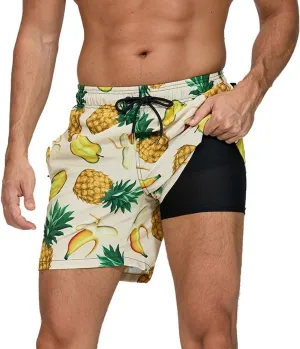 Men's Swim Trunks Quick Dry with Mesh Lining and Pockets