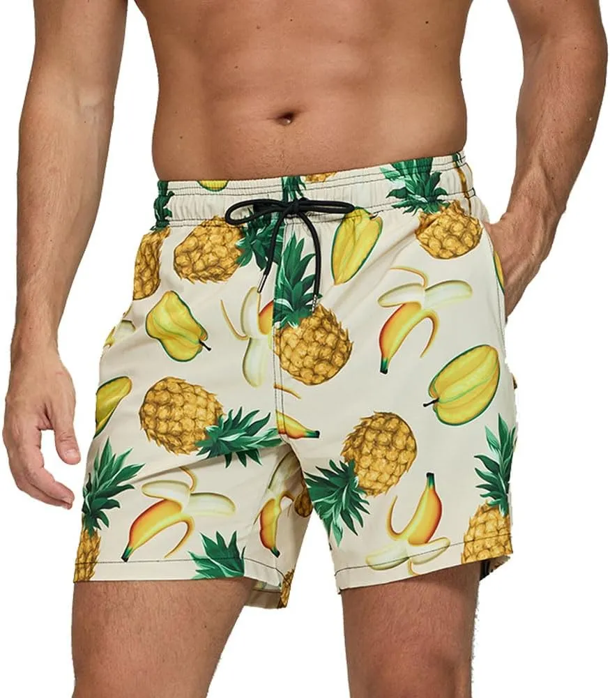 Men's Swim Trunks Quick Dry with Mesh Lining and Pockets