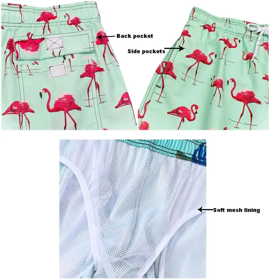 Men's Swim Trunks Quick Dry with Mesh Lining and Pockets