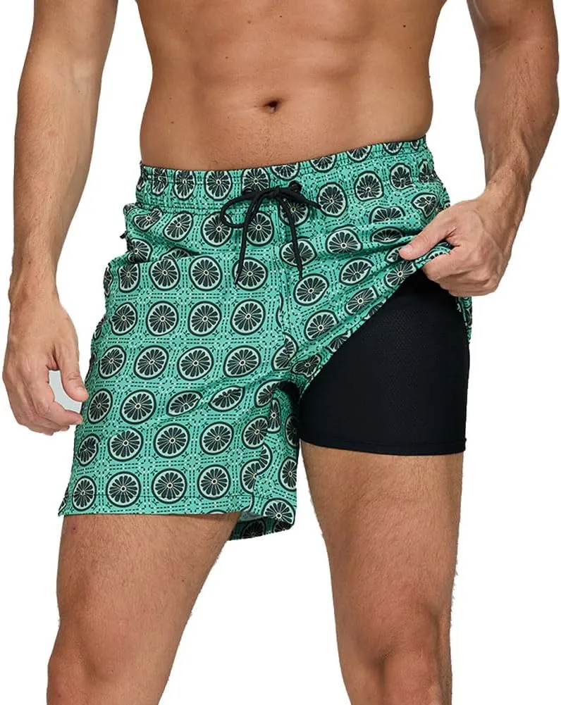 Men's Swim Trunks Quick Dry with Mesh Lining and Pockets