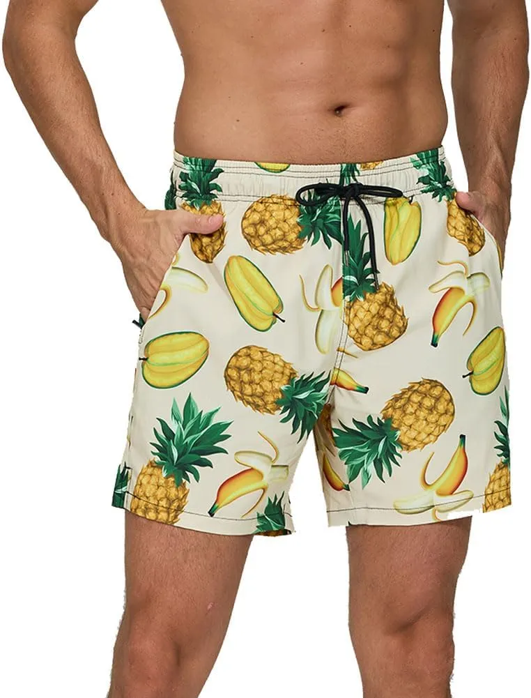 Men's Swim Trunks Quick Dry with Mesh Lining and Pockets