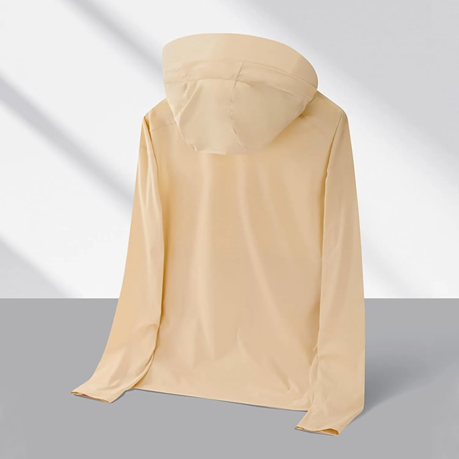 Men's UPF 50  Light Jacket Full Zip Sun Protection Hoodie Long Sleeve Lightweight Sun Shirt with Mask and Thumb Hole