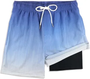 MILANKERR 5.5" Mens Swim Trunks with Compression Liner Quick Dry