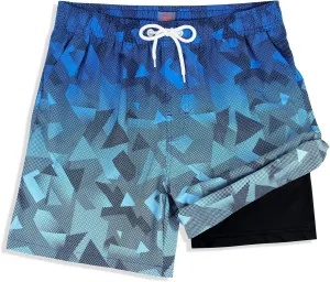 MILANKERR 5.5" Mens Swim Trunks with Compression Liner Quick Dry