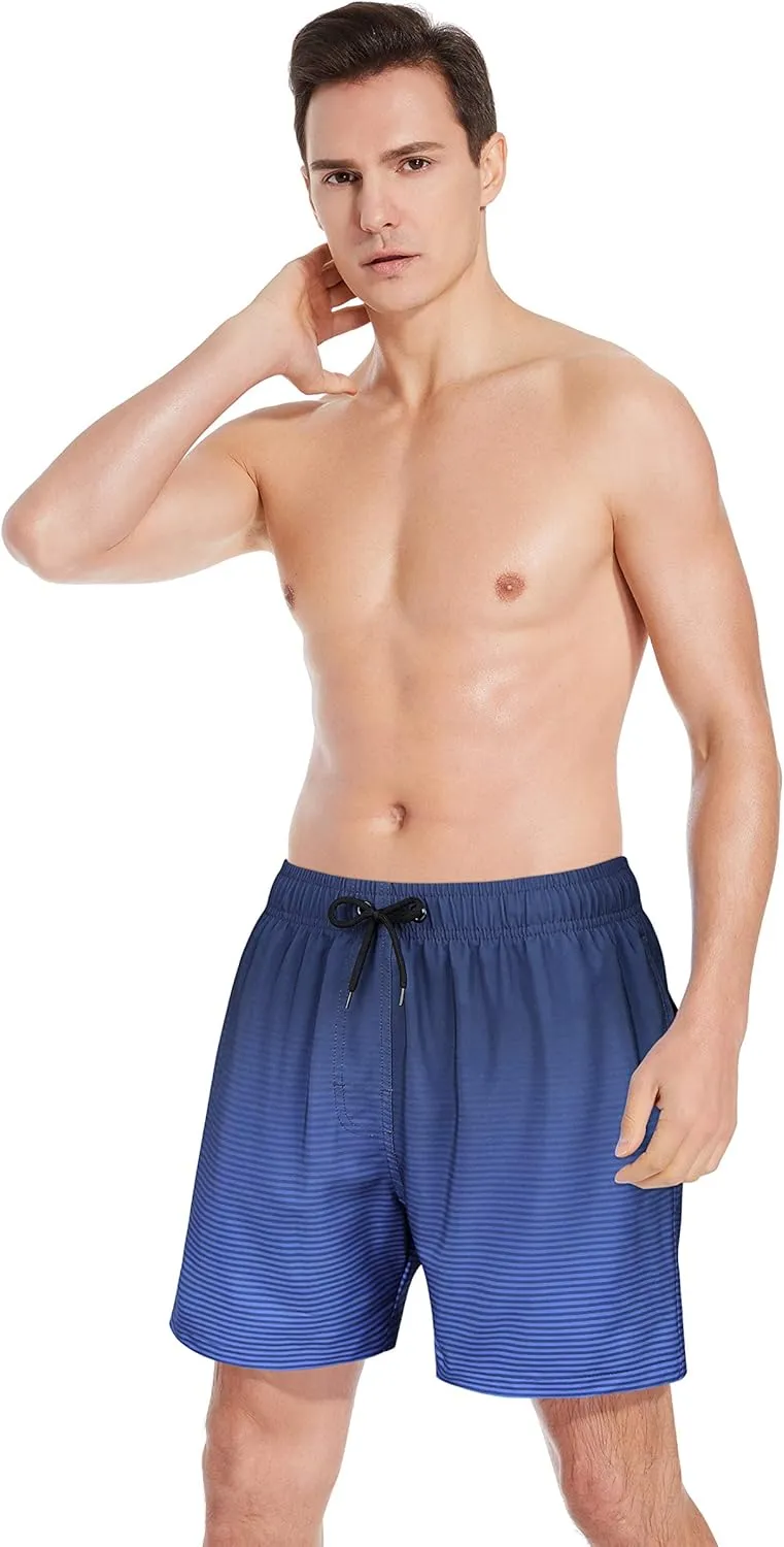 MILANKERR 5.5" Mens Swim Trunks with Compression Liner Quick Dry