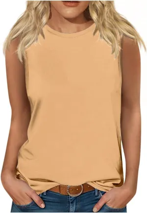 Mock Turtleneck for Women Sleeveless Slim Fit Casual Stretch Vest Tops Solid Summer Basic Undershirts Sleeveless