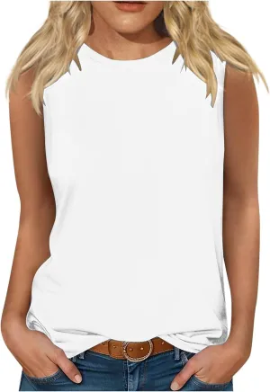 Mock Turtleneck for Women Sleeveless Slim Fit Casual Stretch Vest Tops Solid Summer Basic Undershirts Sleeveless