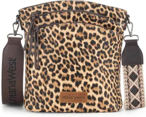 Montana West Multi Zip Pocket Large Crossbody Bag With Guitar Strap