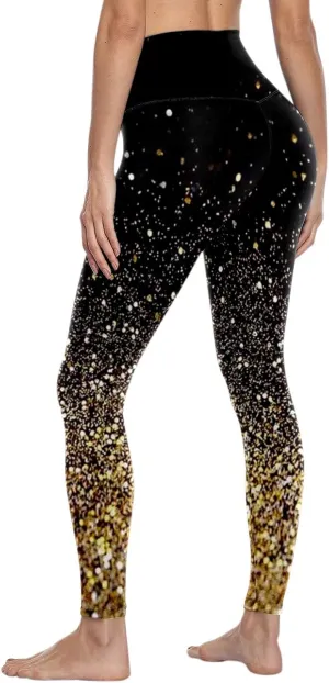 MRAFDGFB Sleep Slimmers Compression Leggings Plus Size Women Workout Silver Print Sports Yoga Pants Sexy Compression